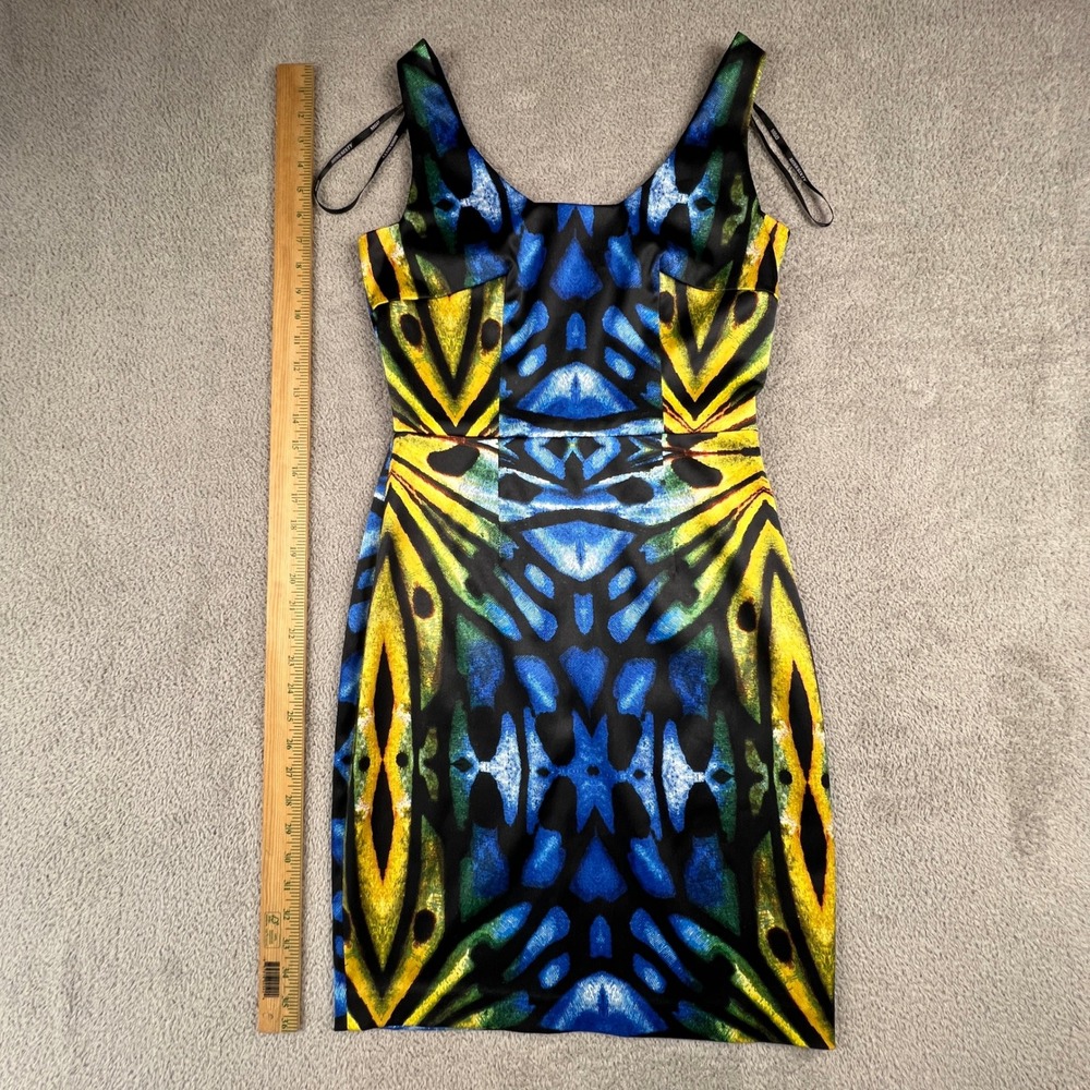 Y2K Miss Sixty Butterfly Print Bodycon‎ Dress Womens 4 Sheath Clubwear